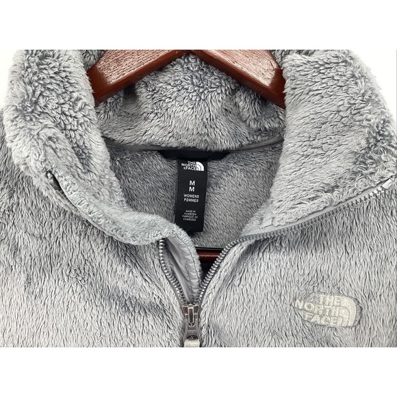 The North Face Women's M Osito 2 Fleece Jacket Gray Full Zip High Pile Soft Warm - Picture 2 of 6